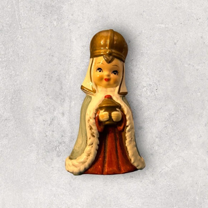 Vtg Wiseman Nativity‎ Figurine Josef Original Chalkware Korea Figure